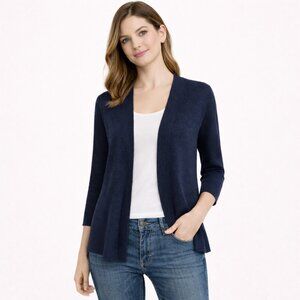 Vineyard Vines Merino Wool Blue Open Front Cardigan Sweater Preppy Lux Size S